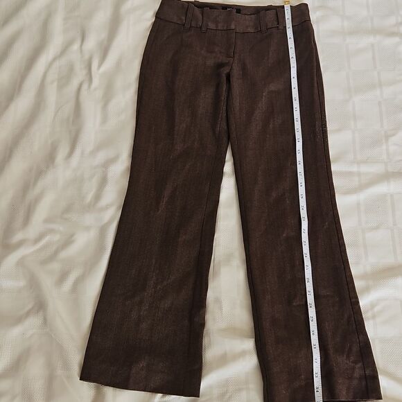 Jacob Women's Cropped Ankle Wide-Leg Pants Brown 0 - Picture 10 of 16